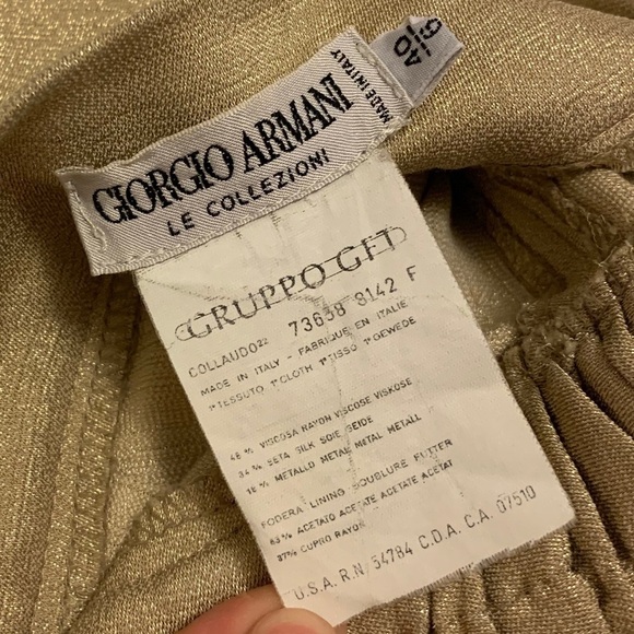Giorgio Armani- Sparkly Gold Pants - Picture 4 of 4